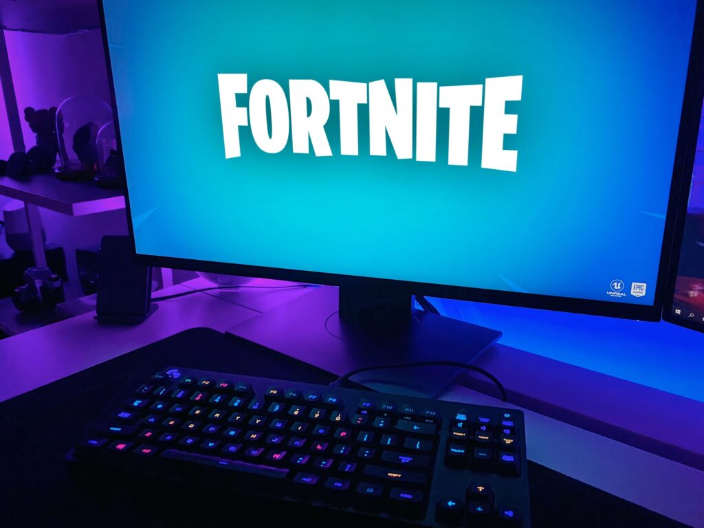 Computer Fortnite geöffnet