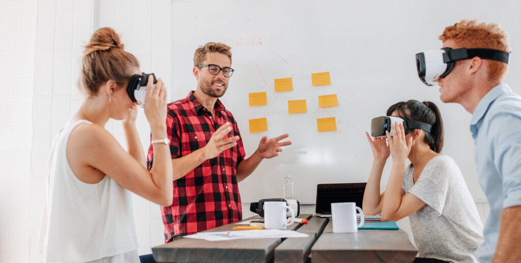 VR-Technik in einem Meeting